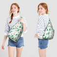 thumbnail image 2 of Green Avocado Sling Backpack - Healthy Fruit Art Print, Fashionable Multi-Functional Travel Bag, 2 of 4