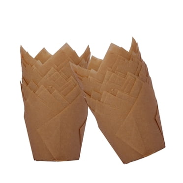 Rbaofujie 50PCS Tulip Cupcake Liners Muffin Baking Cupcake Liners Muffin Liners Tulip Cupcake Wrappers Liners Baking Cup Eucalyptus Muffin Cupcake Liners for Wedding Baby Bridal Shower Party