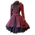 thumbnail image 1 of Costumes Steampunk Halloween pour Femmes Robe Princess à Manches Longues Style Court Grande Taille Cosplay Patchwork Robe Princess Vestidos Elegantes de Mujer Para Fiesta Casuales Vestidos de Verano Para Mujer, 1 of 4