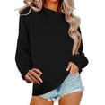 thumbnail image 1 of Haut de sous-Vêtements Thermiques Soldes de Liquidation Chandail à Capuchon en Polyester pour Femmes Chandails à Col Rond Femmes Tendance Décontracté Hauts à Manches Longues Adolescentes Chandail à Col Rond Vêtements Ensembles 2024, 1 of 5