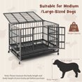 thumbnail image 3 of Gymax 38'' Foldable Heavy-Duty Metal Dog Cage W/ Lockable Rolling Casters Black, 3 of 10