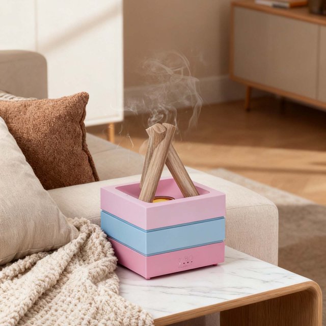 Oliegs Humidifier And Diffuser Bonfire Style 2 In 1 Air Purifier With Auto Shut Off USB Powered 7 Color Changing LED Lights For Home Room Desktop
