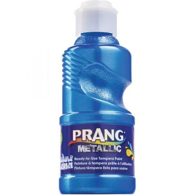 Prang DIXX11765 8 oz Ready to Use Washable Paint, Metallic Blue
