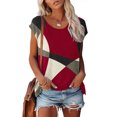 thumbnail image 4 of Blouses à Manches Courtes pour Femmes Mode Femmes Mode Manches Courtes Col Rond T-Shirt Imprimé Blouse Hauts Amples T-Shirts d'Été pour Femmes Hauts à Manches Courtes Femmes Blouse à Manches Courtes, 4 of 6