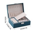 thumbnail image 5 of LSLJS Jewelry Organizer Box Leather Large Jewelry Boxes Earrings Holder Organizer Storage Case Double Layer Display with Removable Tray Elegant Jewelry Box, 5 of 5