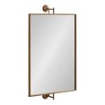 thumbnail image 1 of Kate and Laurel Darbridge Rectangle Pivot Mirror, Gold 24x40, 1 of 9