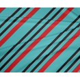 thumbnail image 4 of oneOone Polyester Lycra Turquoise Blue Fabric Stripes Craft Projects Decor Fabric Printed By The Yard 56 Inch Wide-E92, 4 of 4