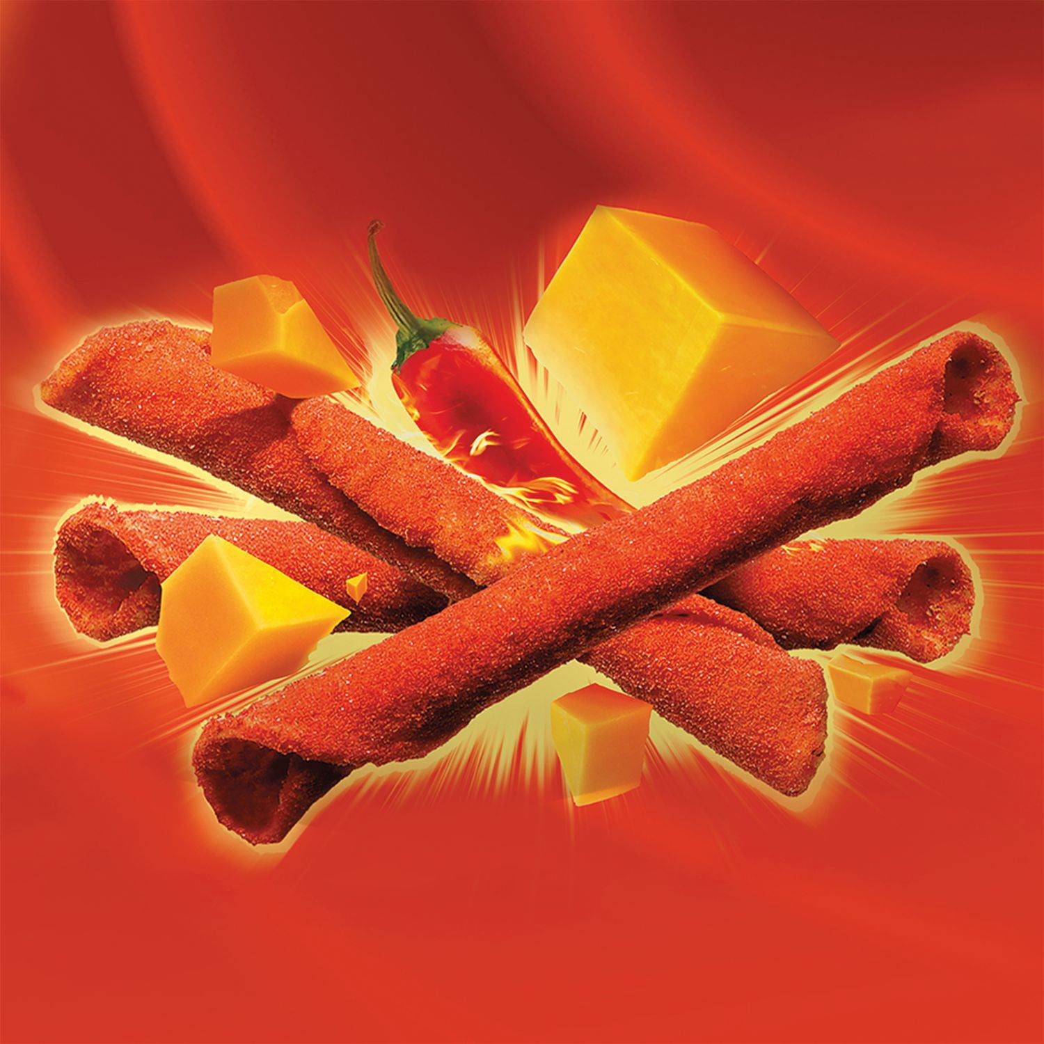 Croustilles de tortilla roulées Takisᴹᴰ Xplosion, saveur de nachos piquants et de fromage