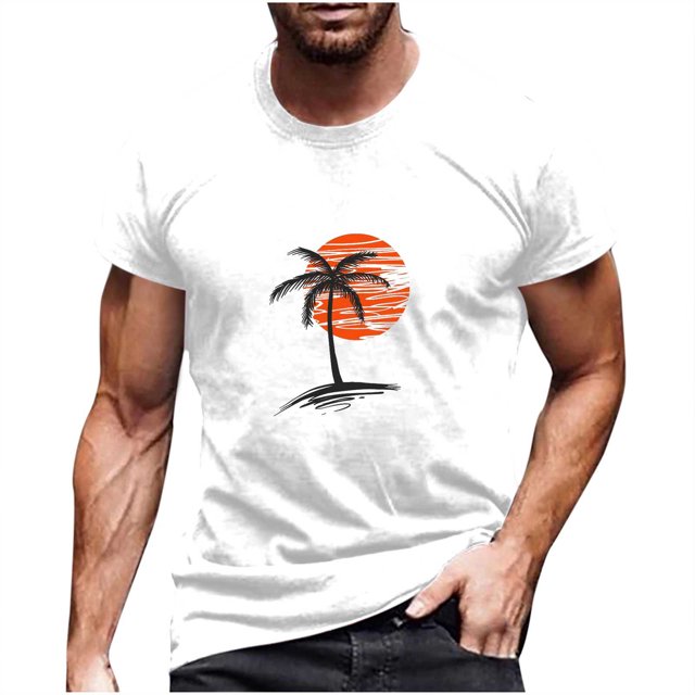 Birdeem T-Shirt à Manches Courtes pour Hommes, Col Rond, Impression Numérique 3D, Chandail D\'entraînement Physique