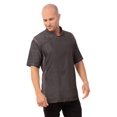 thumbnail image 1 of Chef Works Manteau de Chef Delancey pour Homme, Noir, XX-Grand, 1 of 10