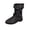 Noir, variante sur LOVZFMLL Bottes pour Femmes Mi-Mollet Bottes Stovepipe Boucle Bout Rond Antidérapantes Talon Bloc Bas en Suède Bottes d'Automne Hiver