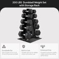 thumbnail image 2 of BalanceFrom Dumbbell Weight Set with Storage Rack with Pair of 10, 15, 20, 25, 30 lbs, 2 of 9