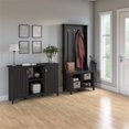 thumbnail image 2 of Bowery Hill Hall Tree with Shoe Bench and Accent Chest in Black, 2 of 7