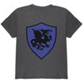 thumbnail image 1 of T-shirt Jeunesse Dragon de Costume de Bouclier de Chevalier d'Halloween, 1 of 1
