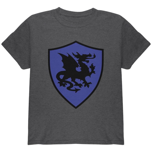 T-shirt Jeunesse Dragon de Costume de Bouclier de Chevalier d'Halloween