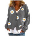 thumbnail image 1 of 2025 Women's Cardigan Sweater Classic Comfy Sweater Crew Neck Button Collar Pregnancy Sweaters for Women Knit Front Open, 1 of 4