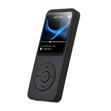 Carevas Lecteur MP4 Portable avec Carte Mémoire 32 Go Lecteur de Musique MP3 Écran LCD 1,77 Pouce Lecteur Vidéo Visionneuse de Photos Prise en Charge Musique Vidéo Enregistreur de Livres Électroniques