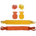 thumbnail image 1 of Quentinu 6Pcs Shower Bath Gloves Bathing Mesh Ball Exfoliating Back Skin Scrubber Strap, 1 of 7