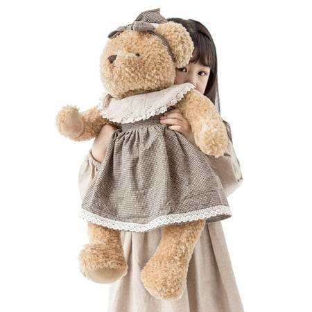 Oitscute Grand Ourson en Peluche avec Tissu Mignon Animal en Peluche Doux Jouet en Peluche 25 Pouces" (Noir&Brun)