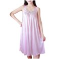 thumbnail image 1 of COM1950s Robe d'Été pour Femmes, Robe pour Femmes, Mode Femmes Été Col en V Décontractée Unie Sans Manches Chemises de Nuit Robe, Robe d'Été pour Femmes, Robe d'Été pour Femmes, Vêtements d'Été pour Femmes, 1 of 4