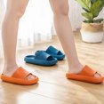 thumbnail image 4 of serony 2pcs Home Slippers EVA Non-slip Sandals Couples Open-Toe Thick Sole Slippers, Blue, Suitable for Size 37-38, 4 of 7