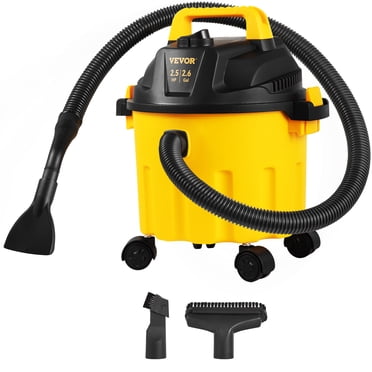 VEVOR Wet Dry Vac, 2.6 Gallon, 2.5 Peak HP, 3 in 1 Shop Vacuum with Blowing Function, Portable with Attachments to Clean Floor, Upholstery, Gap, Car, ETL Listed, Black/Orange