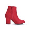 thumbnail image 3 of Unique Bargains Women's Side Zipper Block Heel Ankle Boots, 3 of 8
