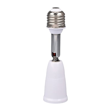 ZTTD Lot de 1 Rallonge de Douille, Rallonge d'Ampoule E26/E27, Rallonge de 4,9 Pouces, Douille Réglable à 90°, Blanc