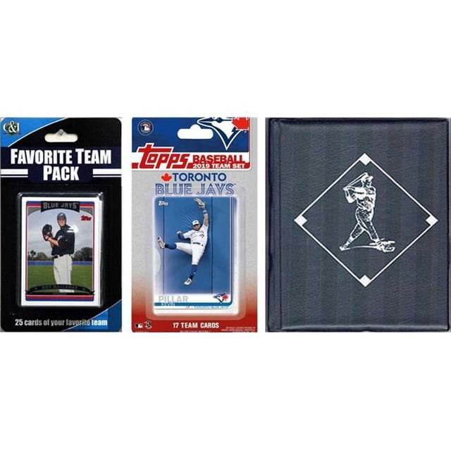 C&I Collectables 2019JAYSTSC MLB Toronto Blue Jays Licensed 2019 Topps Team Set & Favorite Player Trading Cards Plus Storage Album