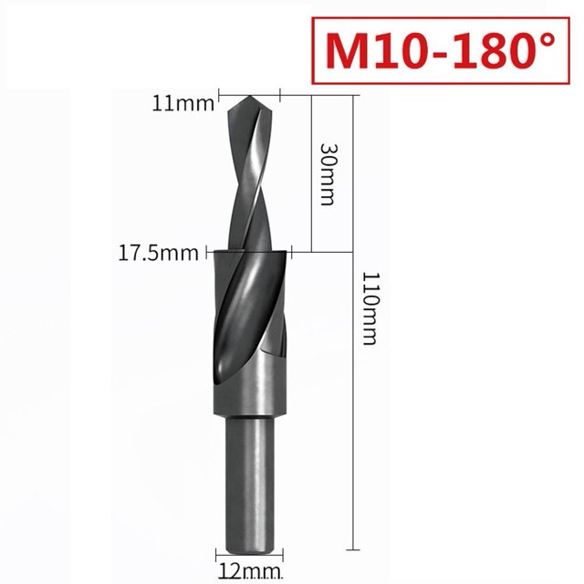90/180 Degree HSS Counterbore Spiral Step Drill Bit For Metal DrillingChamfering