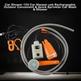 thumbnail image 4 of Rainhead USB Rechargeable Bathing 12V Convenient Eco-Friendly Electric Shower Head Convenient Eco-Friendly Swimming Hiking Energy-Saving Classical Orange, 4 of 8