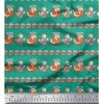 thumbnail image 1 of Soimoi Moss Georgette Fabric Circle & Bird Kids Printed Craft Fabric by The Yard 42 Inch Wide, 1 of 3