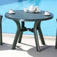 thumbnail image 2 of Compamia Truva Round Dining Table 42 inch Marine Grade Resin with Umbrella Hole, Green (1 Count), 2 of 4
