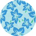 thumbnail image 1 of Ahgly Company Tapis d'Intérieur Lavable en Machine Carré Transitionnel Bleu, 3 Pieds Carré, 1 of 7