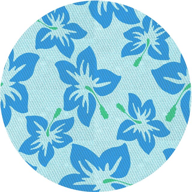 Ahgly Company Tapis d'Intérieur Lavable en Machine Carré Transitionnel Bleu, 3 Pieds Carré