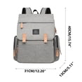 thumbnail image 1 of Diaper Bags for Mom Large Capacity Backpacks Travel with Changer Bags Breastfeeding Baby Bags Maternity Solid Gray Fashion, 1 of 1