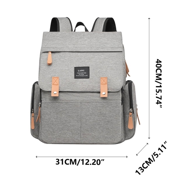 Diaper Bags for Mom Large Capacity Backpacks Travel with Changer Bags Breastfeeding Baby Bags Maternity Solid Gray Fashion