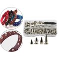 thumbnail image 4 of 80 Pieces Zinc Alloy Cone Studs Kit Spikes Punk Rivets Stud Screw for Bag Craft Jacket, 4 of 9