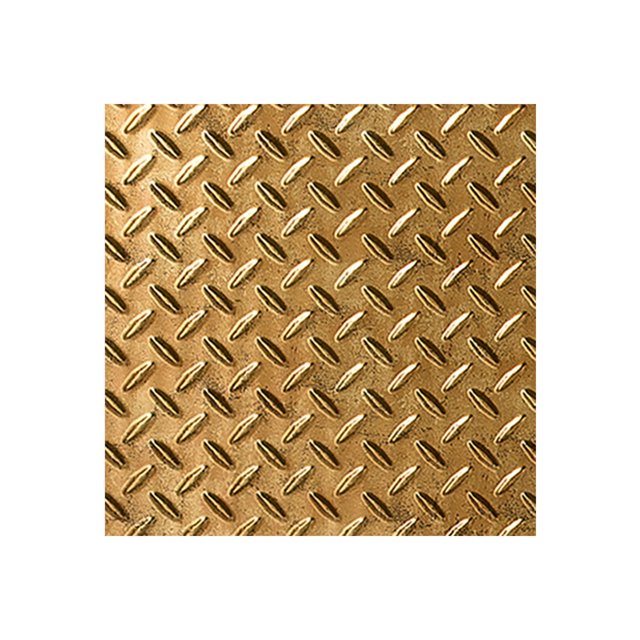 Fasade Diamond Plate Muted Gold Wall Panel Sample 12" x 12"