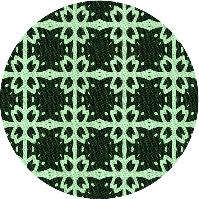 Ahgly Tapis Rond Lavable en Machine Intérieur Transitionnel Noir Nuit, 6 Pieds Rond