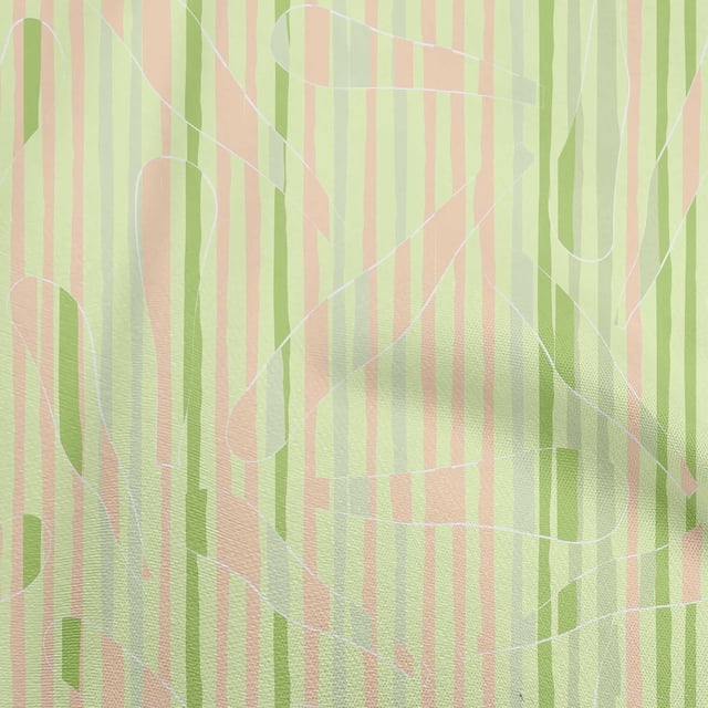 oneOone Velvet Light Green Fabric Geometric Abstract Petal Craft Projects Decor Fabric Printed By The Yard 58 Inch Wide