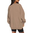 thumbnail image 4 of ORUYROP Sweat-Shirts Oversize pour les Femmes à Manches Longues Col Rond Pull Casual Silod Couleur Polaire Tops Pulls, 4 of 7