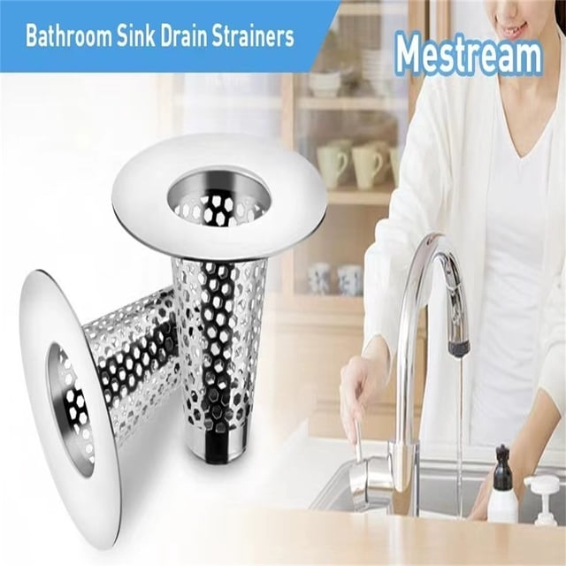 Strainer for Hair Prevention in Bathroom - Small Size Conical Filter Screen for Washbasin Floor Drain Clogging Mesh Basin Drain Filter for Hair Prevention and Hygiene