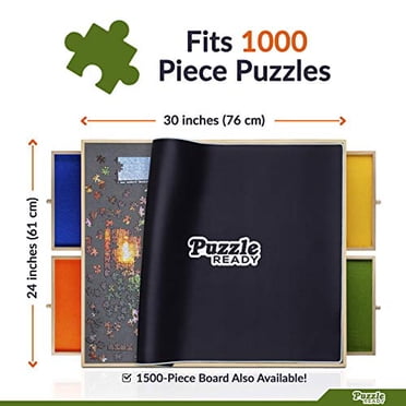 Puzzle Board with Drawers and Cover - Fits 1000 Piece Jigsaw Puzzle - Portable Puzzle Table for Adults and Children - by Puzzle Ready