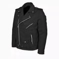 thumbnail image 4 of Pisexur Faux Leather Jacket Men Men's Motorcycle Leather Jacket Top With Zipper Plus Size Leather Jacket Motorcycle Jacket, 4 of 5