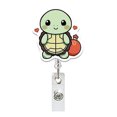 thumbnail image 1 of Mignon Rouleau de Badge Rétractable en Acrylique Tortue Support de Badge Rotatif pour Docteur Infirmière Enseignant Étudiant, 1 of 4