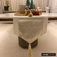 thumbnail image 2 of The HomeCentric Decorative Gold Table Runner 8 Seater Table Runner (16 x 108 inch) Metallic Leather & Textured Leather Table Runner, Faux Leather Table Linen, Patchwork Modern - Leather Goldsmith, 2 of 9