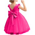 thumbnail image 3 of RXIRUCGD 2025 Vêtements d'Été pour Enfants Robe Bouffante en Maille Unie pour Filles Robe de Performance Formelle pour Filles, 3 of 4