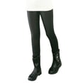 thumbnail image 1 of MIASHUI Leggings pour Filles Pantalons en Cuir Extensible Unis pour Filles Danse Course Collants Actifs,Noir,3-4 Ans, 1 of 4