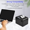 thumbnail image 2 of Labymos Thermal Receipt Printer 80mm Desktop Direct Thermal Printing USB+LAN Connection 300mm/s High Speed with, 2 of 8